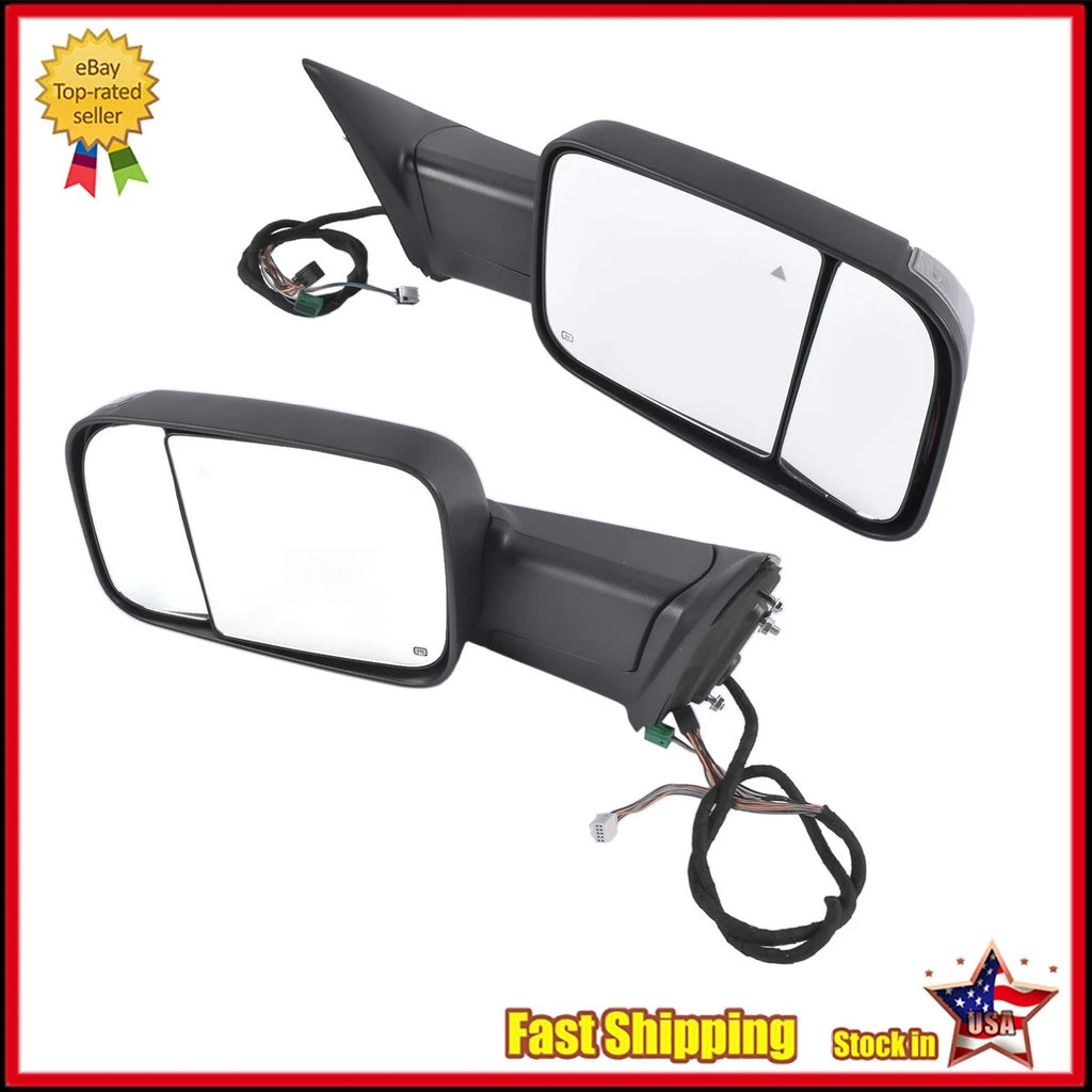 Set of 2 Power Heated Towing Mirrors for Ram 2500 3500 (YYYY–YYYY)