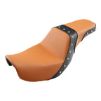 Driver & Passenger Seat for Harley Dyna Fat Bob Low Rider (2006–2017) Orange