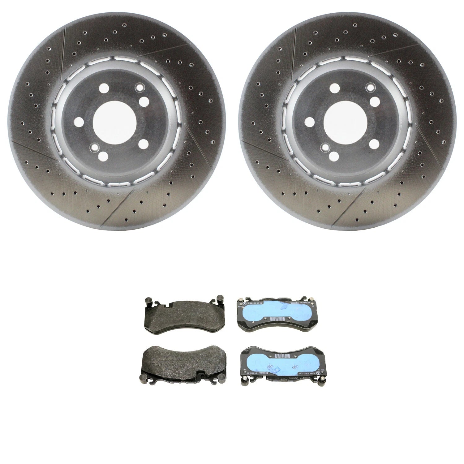 Front 360mm Rotors & Disc Brake Pad Kit for Mercedes W212 E63 C218 CLS63 AMG