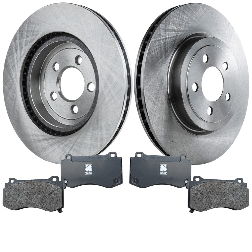 Disc Brake Rotor and Pad Kit for Dodge Charger, Challenger (2008–2020)