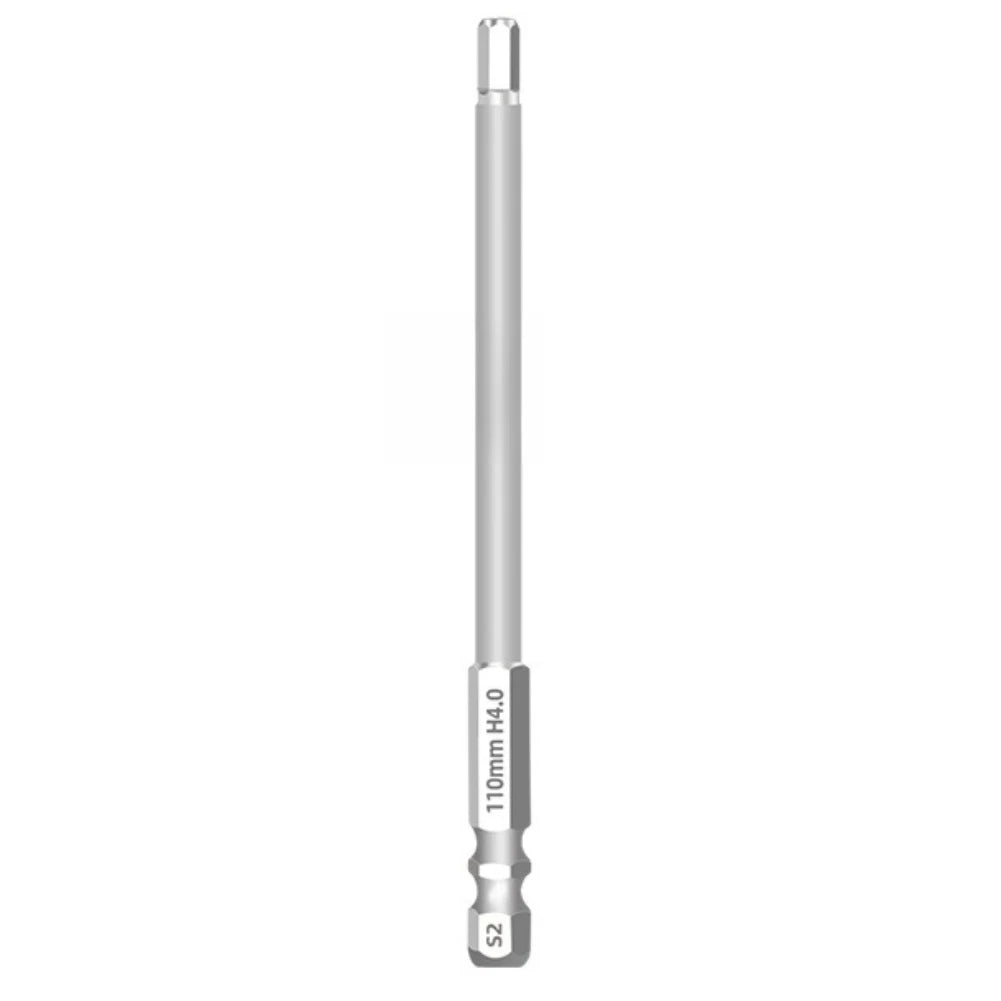 110mm Magnetic Hex Bit for Impact Driver Accessories (Alloy Steel)