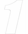 3X Number Plate Decal "1" for One Industries Supercross Racing