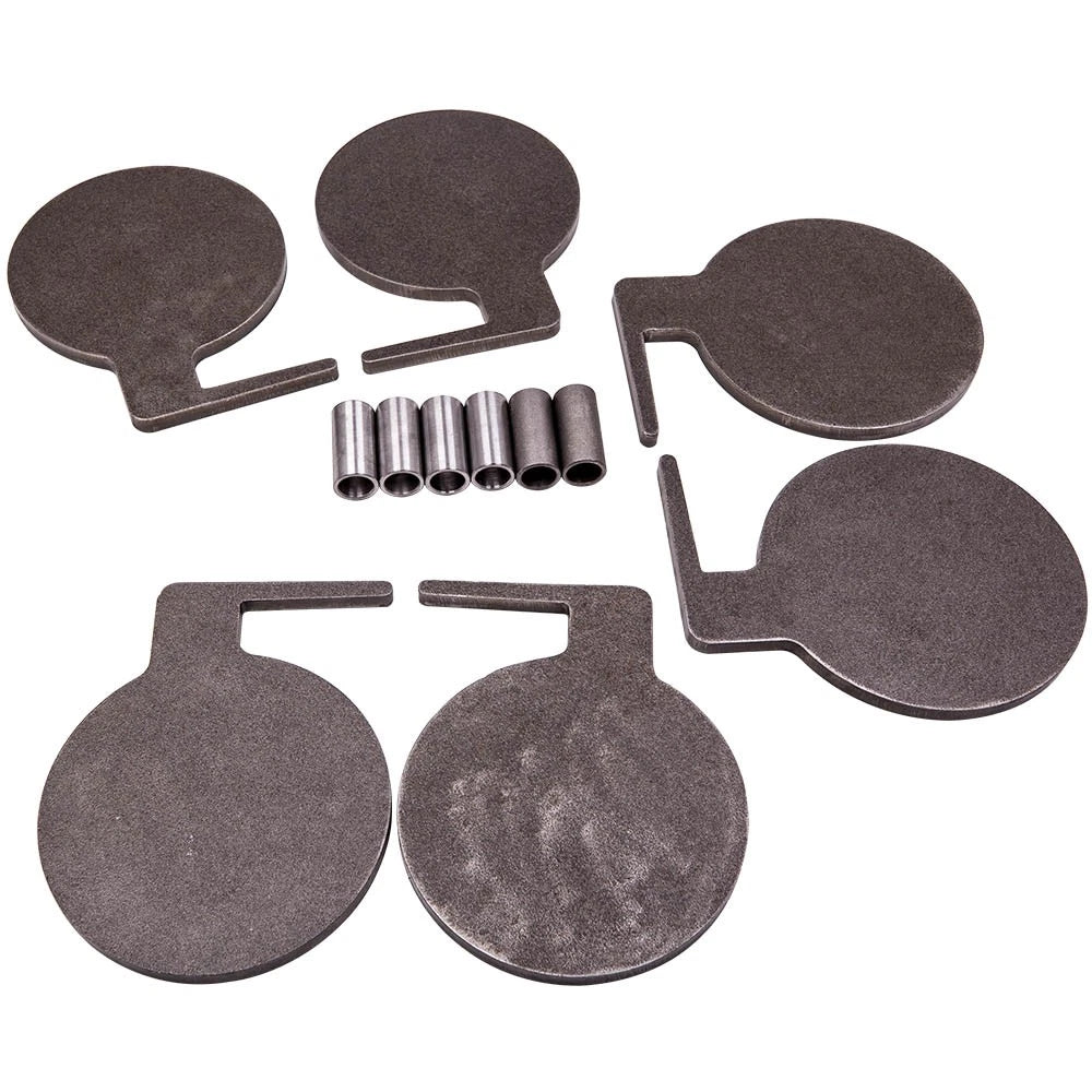 Set of 6 Q235 Steel Plates 6" x 3/8" for Shooting Tree