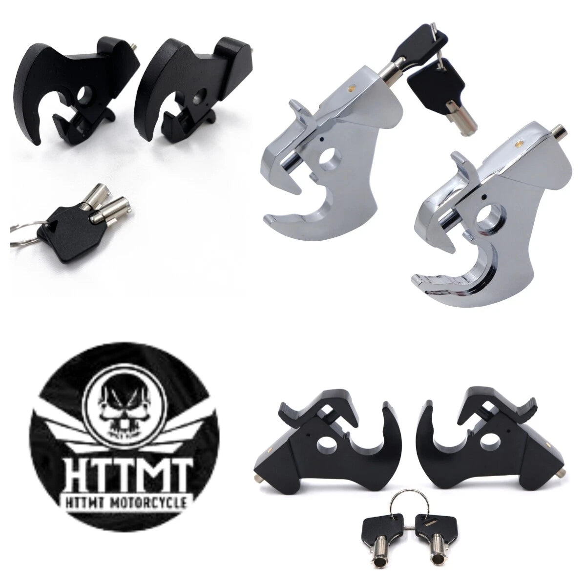 Rotary Docking Latches w/ Lock & Keys for Harley Touring Softail