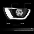 Pair Fog Light Lamps for Chevy Colorado (2015–2019) w/ Switch & Chrome Trim
