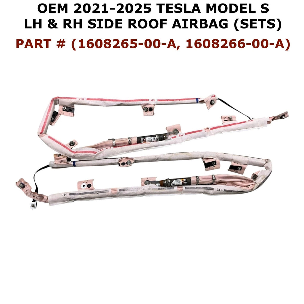 Set of 2 Roof Airbags for Tesla Model S (2021–2025) LH & RH