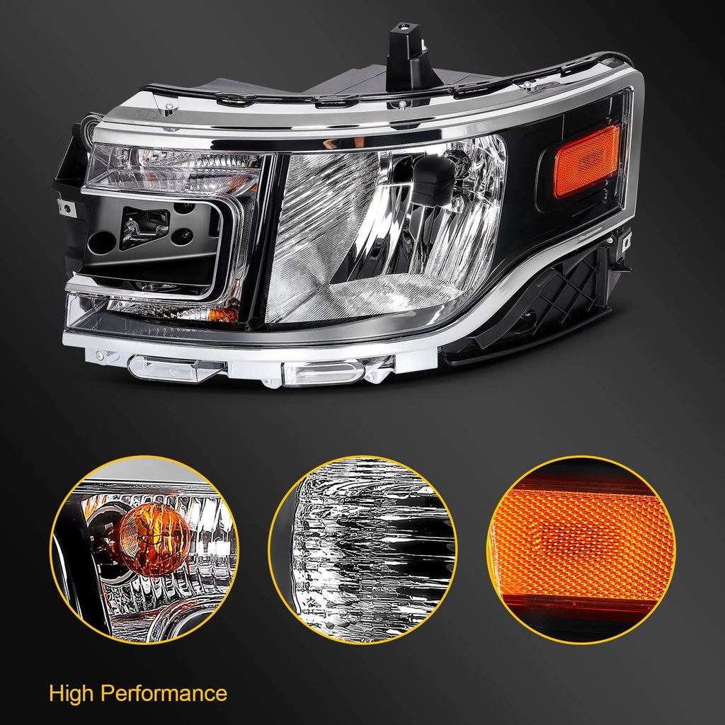 Driver Side Headlight with Bulbs for Ford Flex (2013–2019)