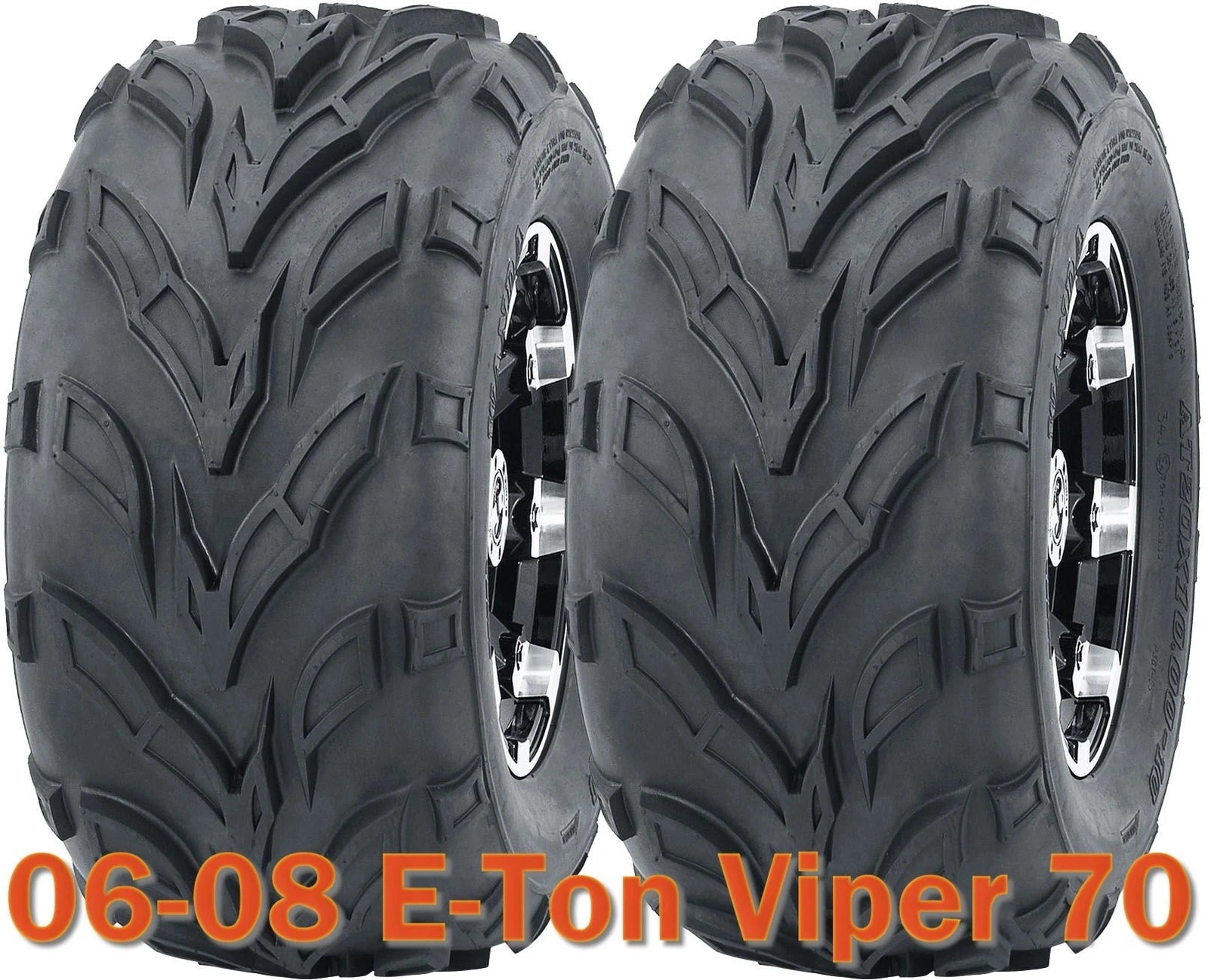 Set of 2 WANDA 16x8-7 ATV Tires for E-Ton Viper 70 (2006–2008)
