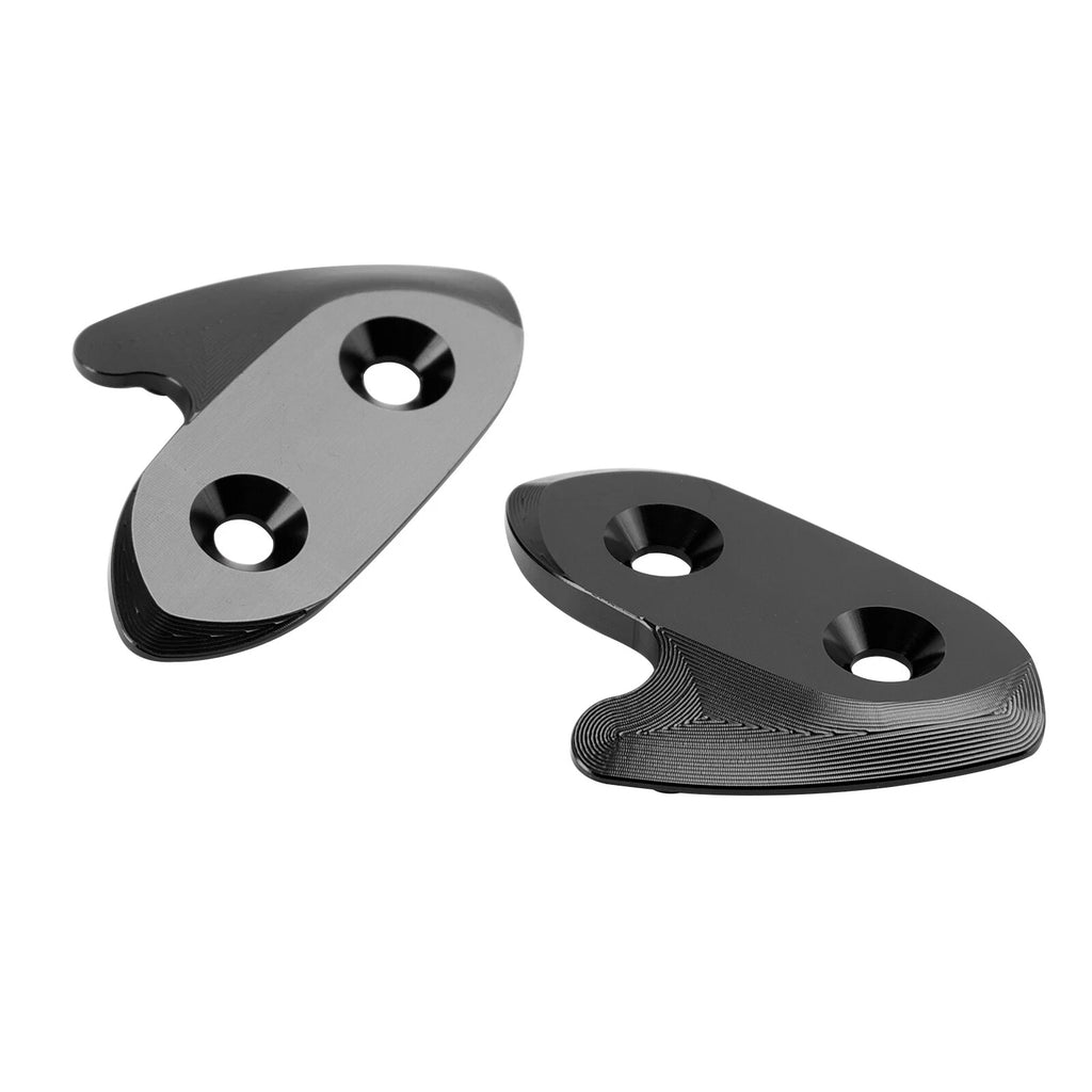 CNC Aluminum Black Mirror Block Off Plates for Yamaha R1/R1M/R1S (2015–2019)