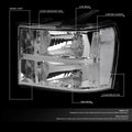 Factory Style Headlight Lamps for GMC Sierra 1500 2500 3500 (2007–2014) Chrome/Clear