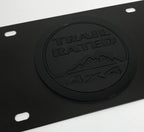 Matte Black Trail Rated Emblem License Plate for Jeep (2018–2024)