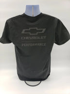 Chevrolet Performance Black T-Shirt w Gray Script Logo for Corvette (2020–2026)