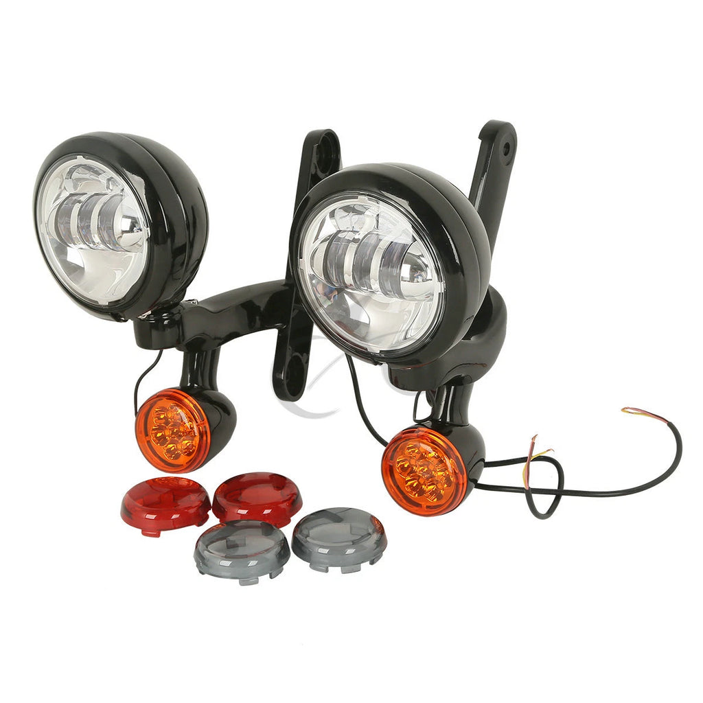 Set of 2 Fog Light Housing Brackets for Harley Touring (1994–2024)