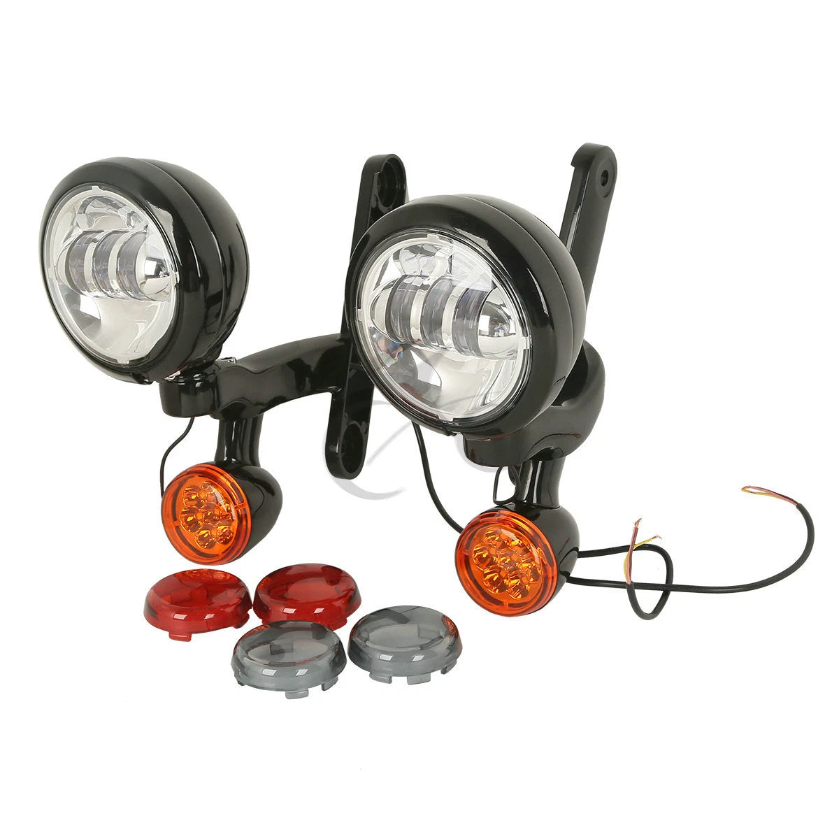 Set of 2 Fog Light Housing Brackets for Harley Touring (1994–2024)