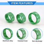 3X AC Media Tune Switch Knob Cover Ring for Dodge Challenger (2015–2019) Green