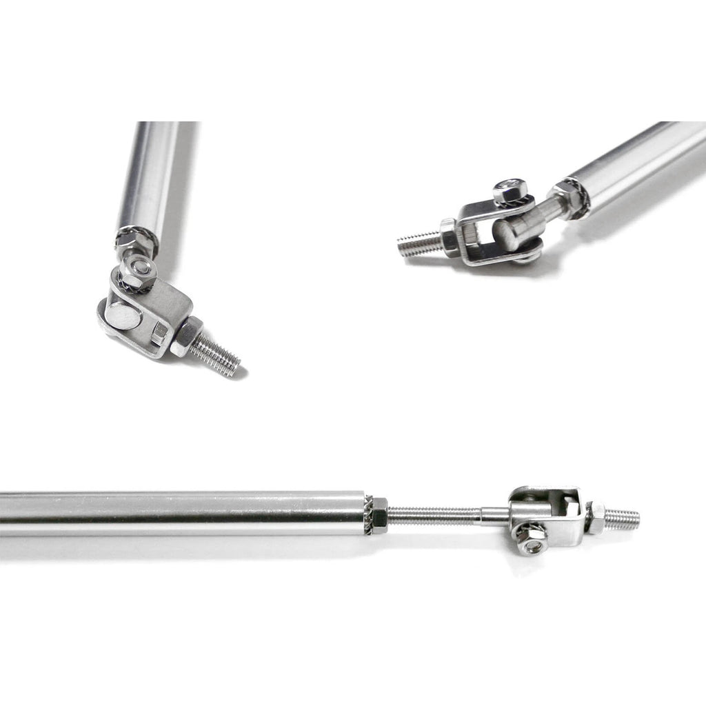2-Piece Chrome Front Bumper Splitter Tie Bars for Dodge Charger Challenger (2015-2021)