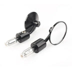 CNC Black 7/8" Round Bar End Mirrors for Universal Motorbike
