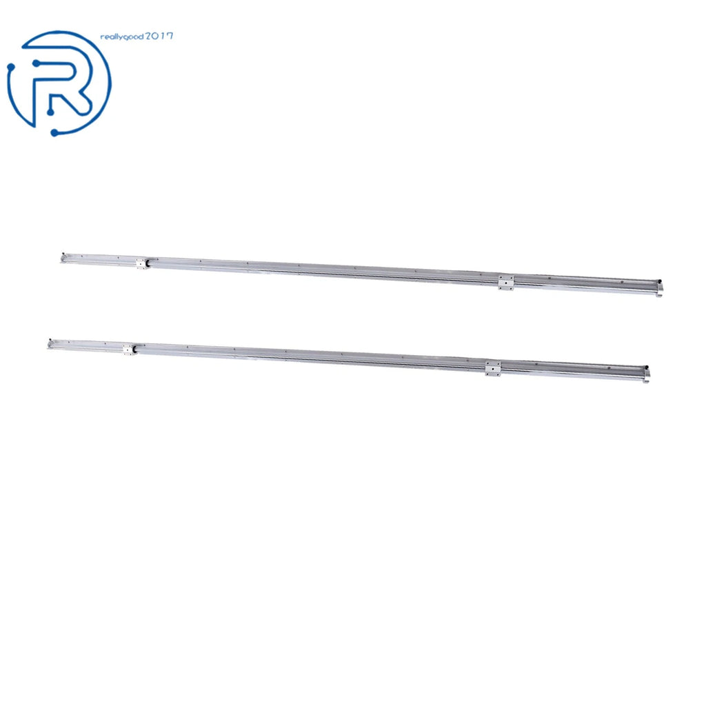 Set of 2 Linear Rails with 4 Bearing Blocks & 4 Fixing Rings