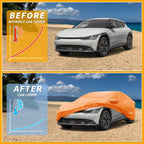 Waterproof Car Cover for Kia EV6 (2021–2023) Orange Cotton with Zipper