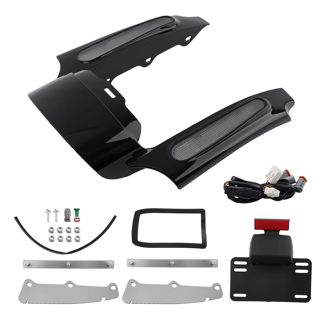 LED Mud Flaps for Harley Road King/Street Glide (2009–2013) Rear ABS