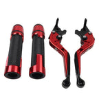 Red Extendable Brake Clutch Levers Grip Set for Yamaha TMAX 500 560