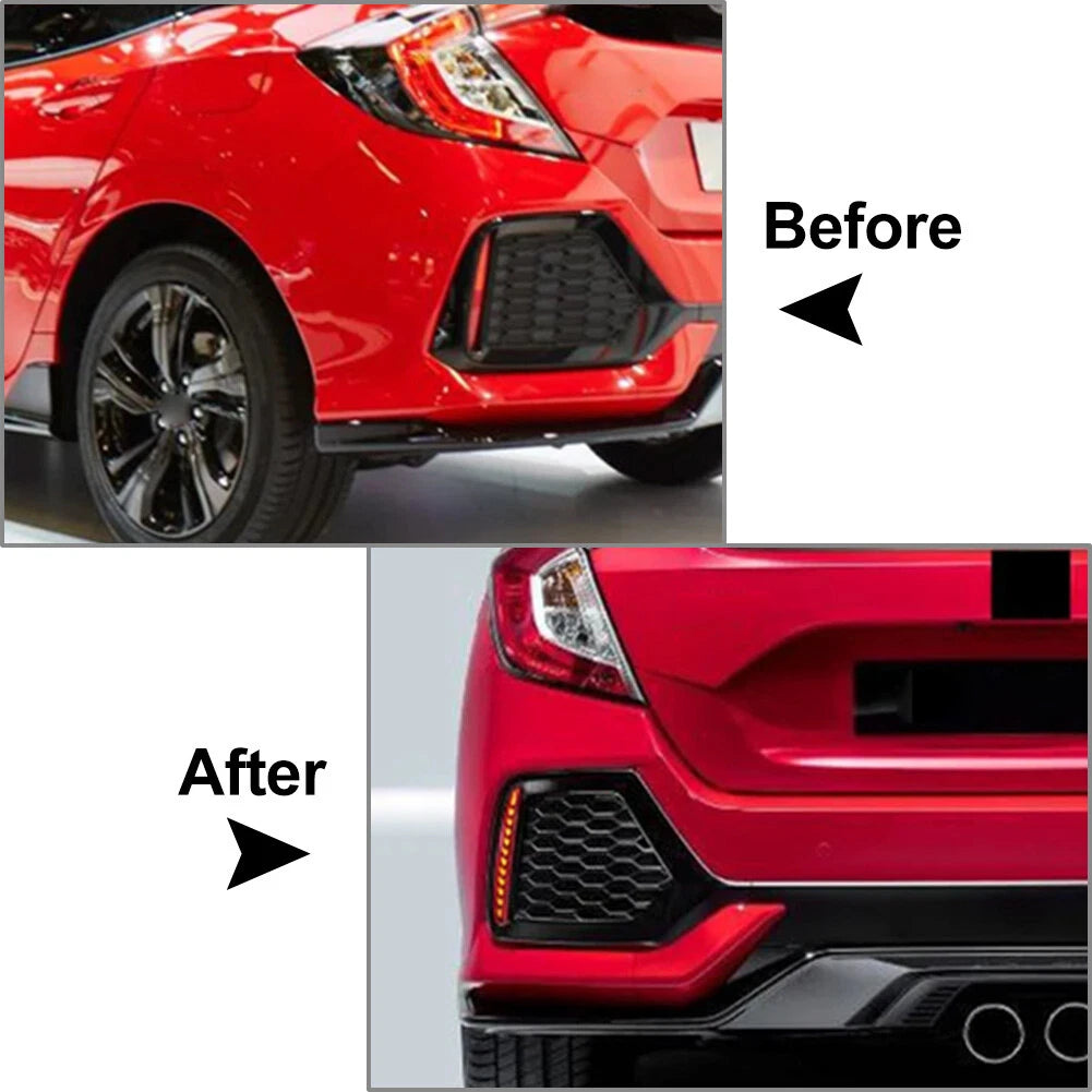 Rear Bumper Brake Signal Tail Lights for Honda Civic Hatchback (2017–2022)