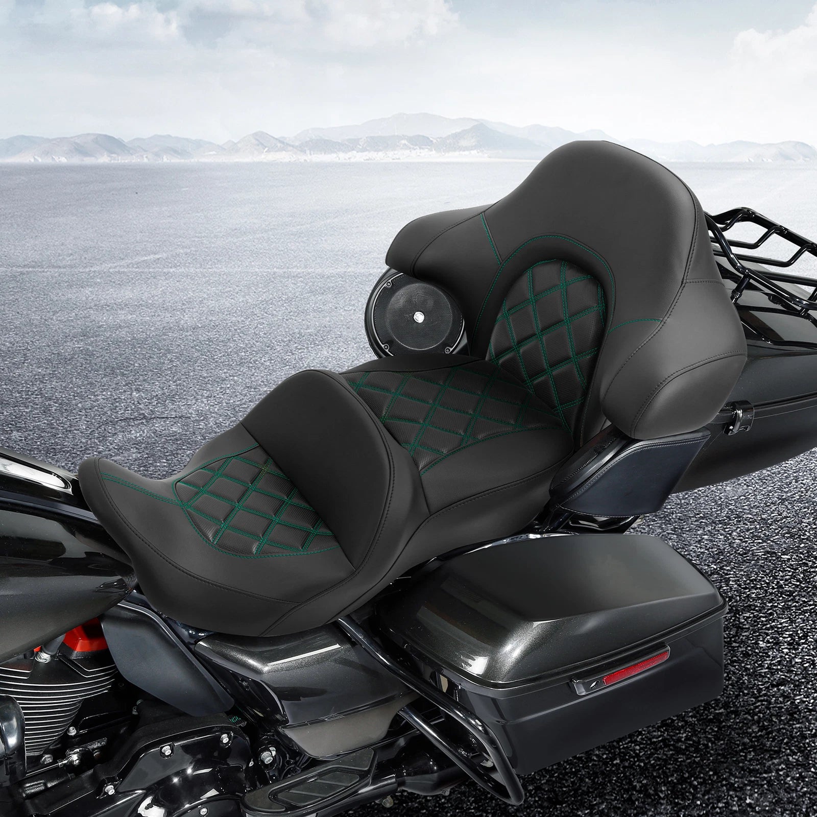 2-Up Driver Passenger Seat Backrest for Harley Road Glide (2014–2023)