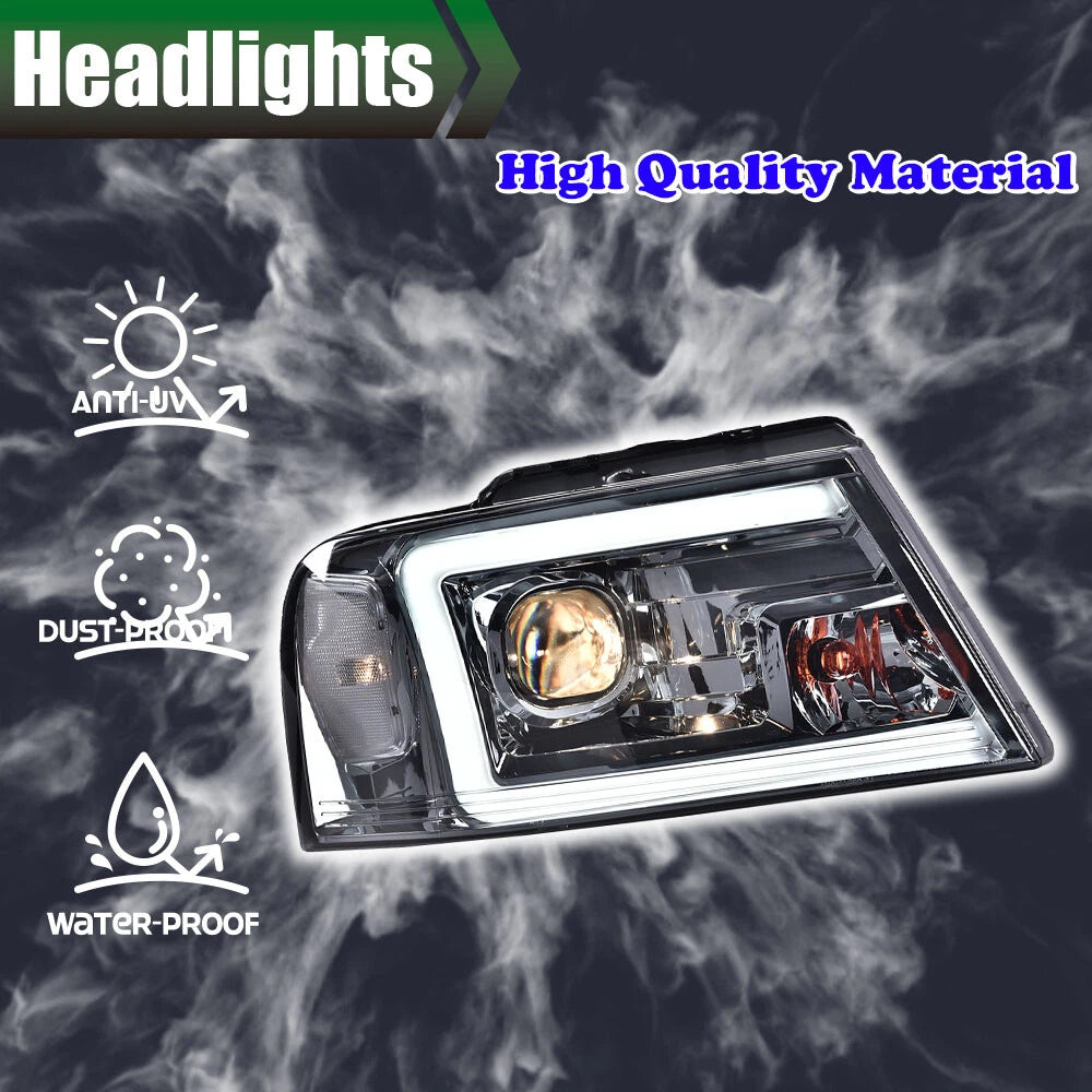 LED DRL Projector Headlights for Ford F-150, Lincoln Mark LT (2004–2008)