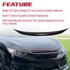 Gloss Black Front Bumper Trim for Honda Civic (2016-2021)