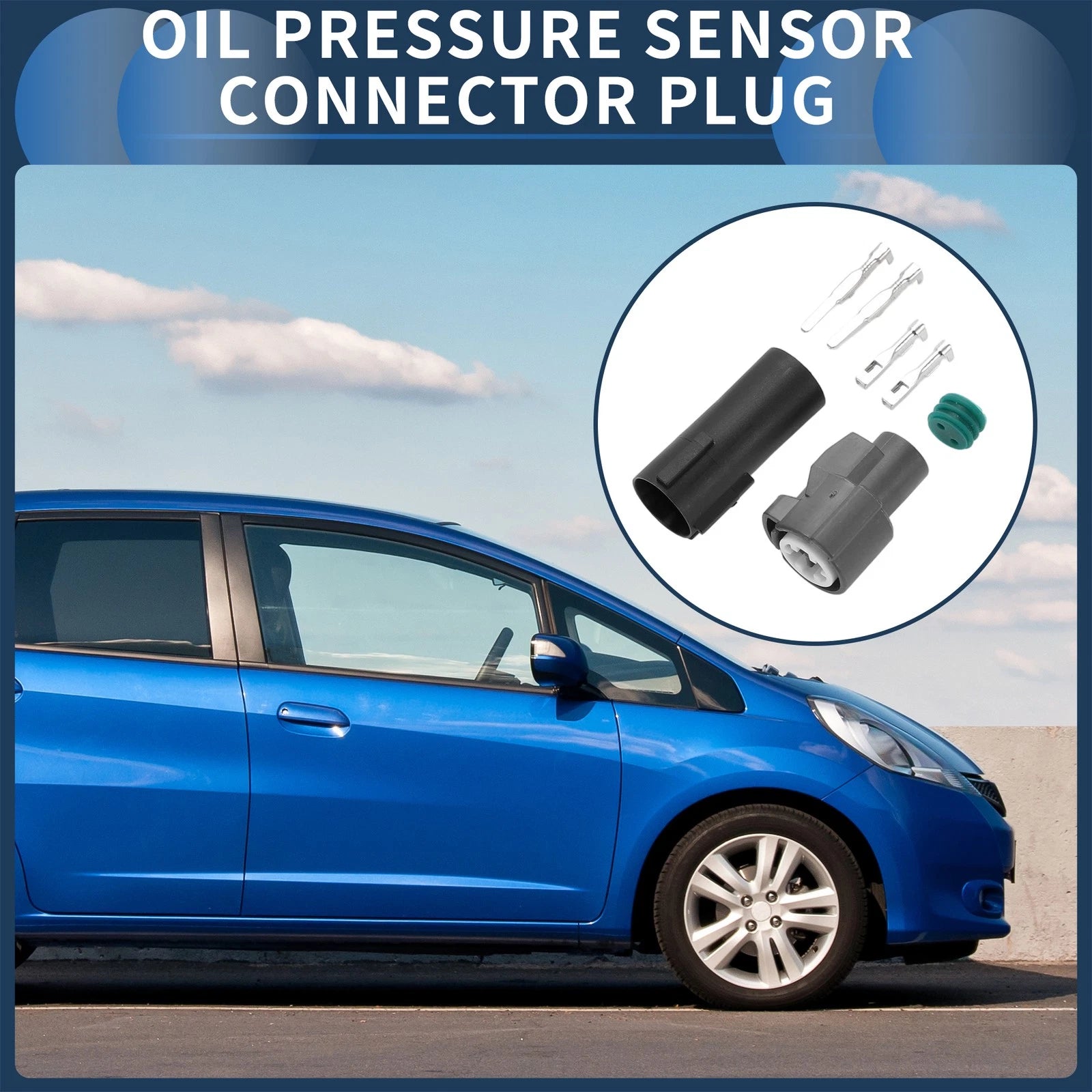 2 Pin Oil Pressure Sensor Connector Plug for Honda Civic 