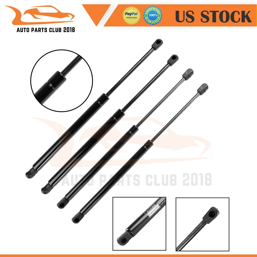 2 Hood & 2 Tailgate Lift Support Struts for Hyundai Santa Fe (2007–2012)