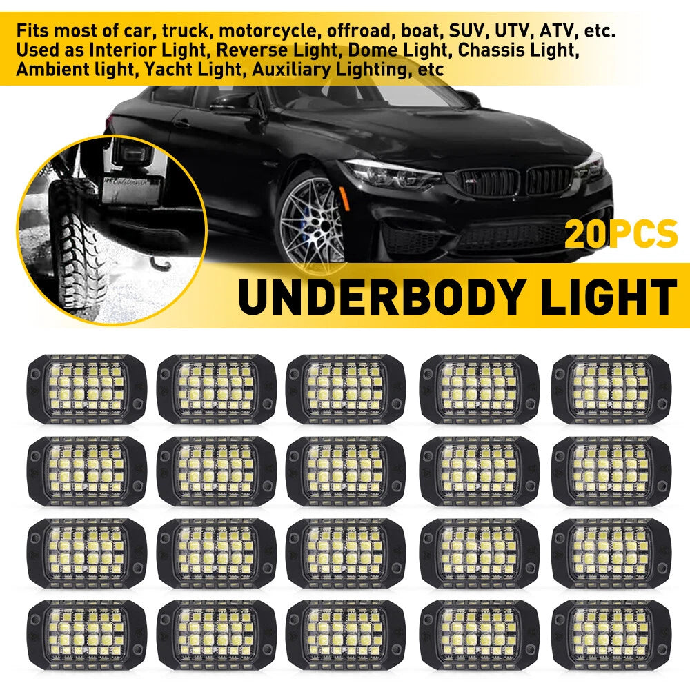 Set of 4 LED Rock Lights for Universal Vehicles (Waterproof)