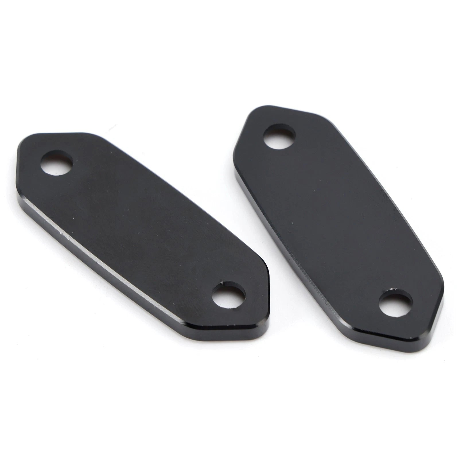 Black mirror delete blanking plates for Kawasaki ZX6-R ZX6R ZX636 (2013–2026)