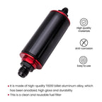 High Flow Inline Fuel Filter 100 Micron AN6 AN8 AN10 for Universal