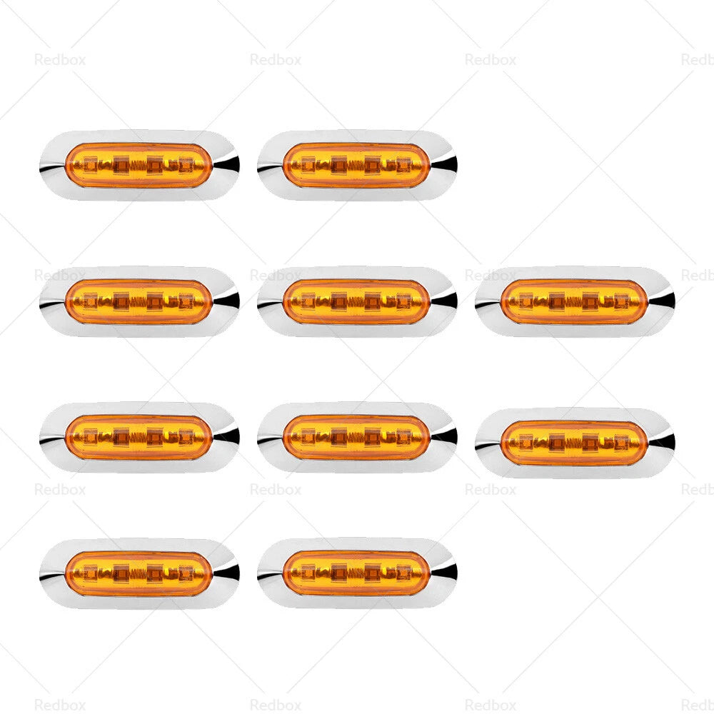10x LED Clearance Light Side Marker for Truck Trailer Lorry