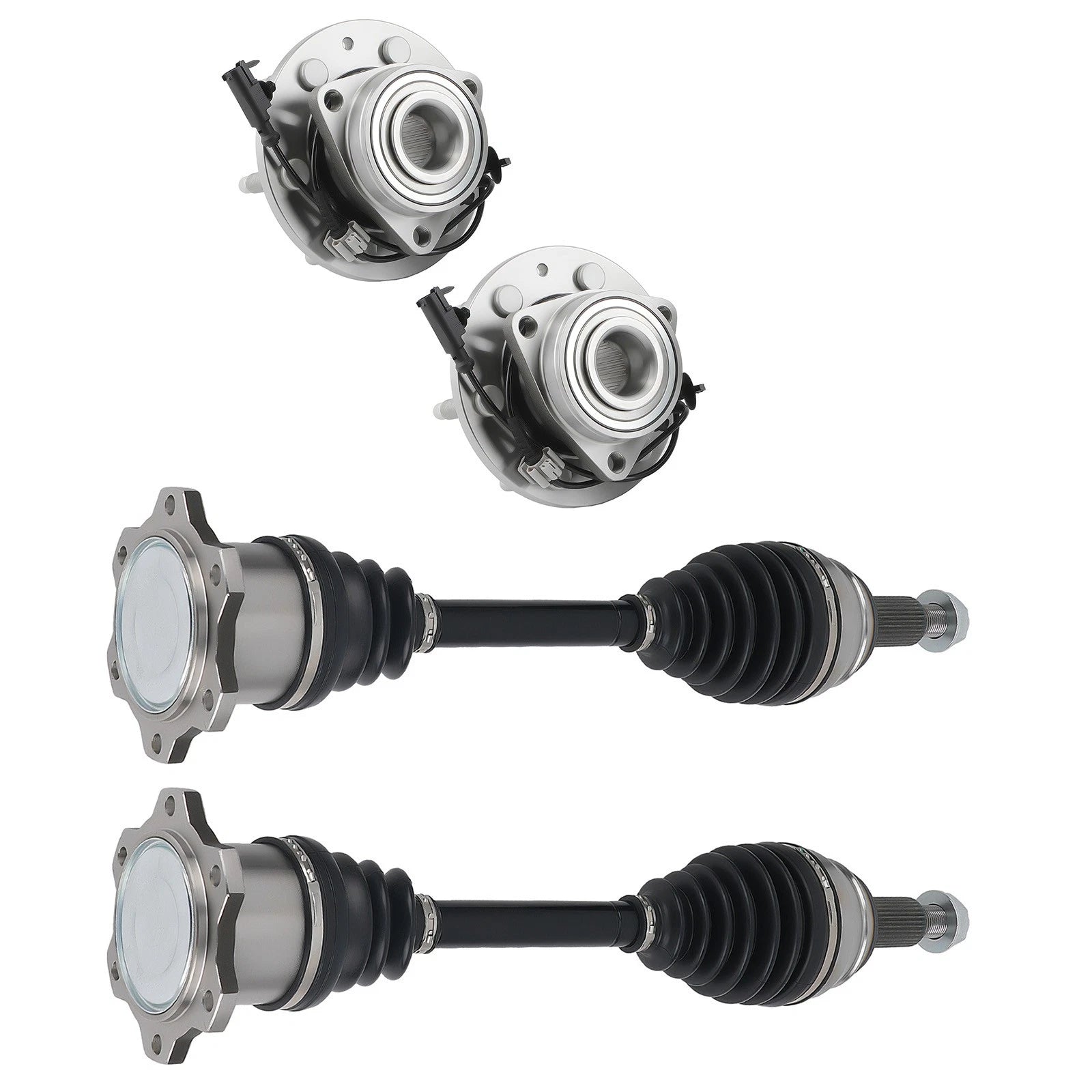 Front CV Axle & Wheel Hub Bearing Set for Silverado Sierra Escalade (2007–2014)