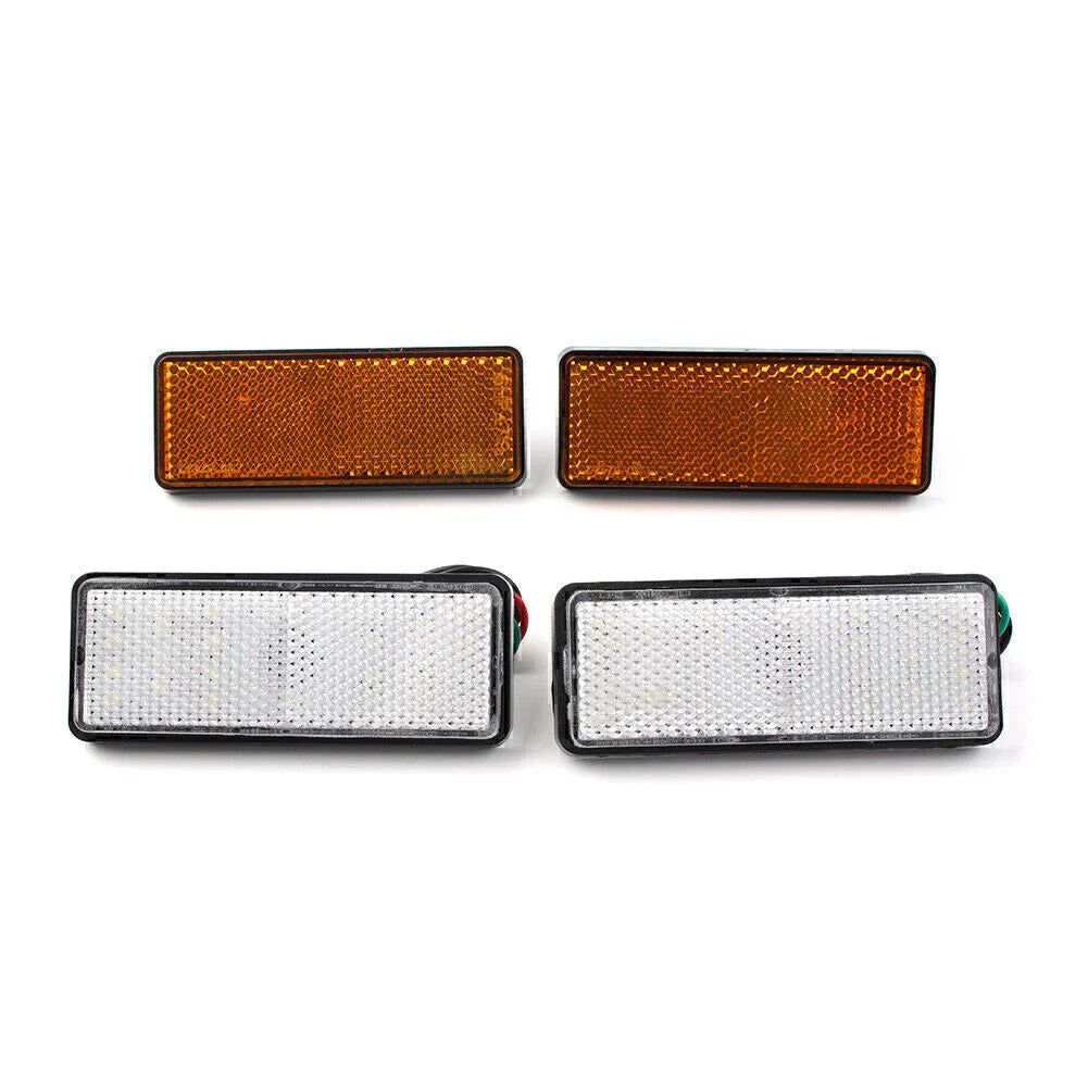 Universal Rectangle Reflector Turn Signal Tail Brake Lights