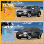 Waterproof Car Cover for Toyota RAV4 (210D-PU, Black, All Weather)