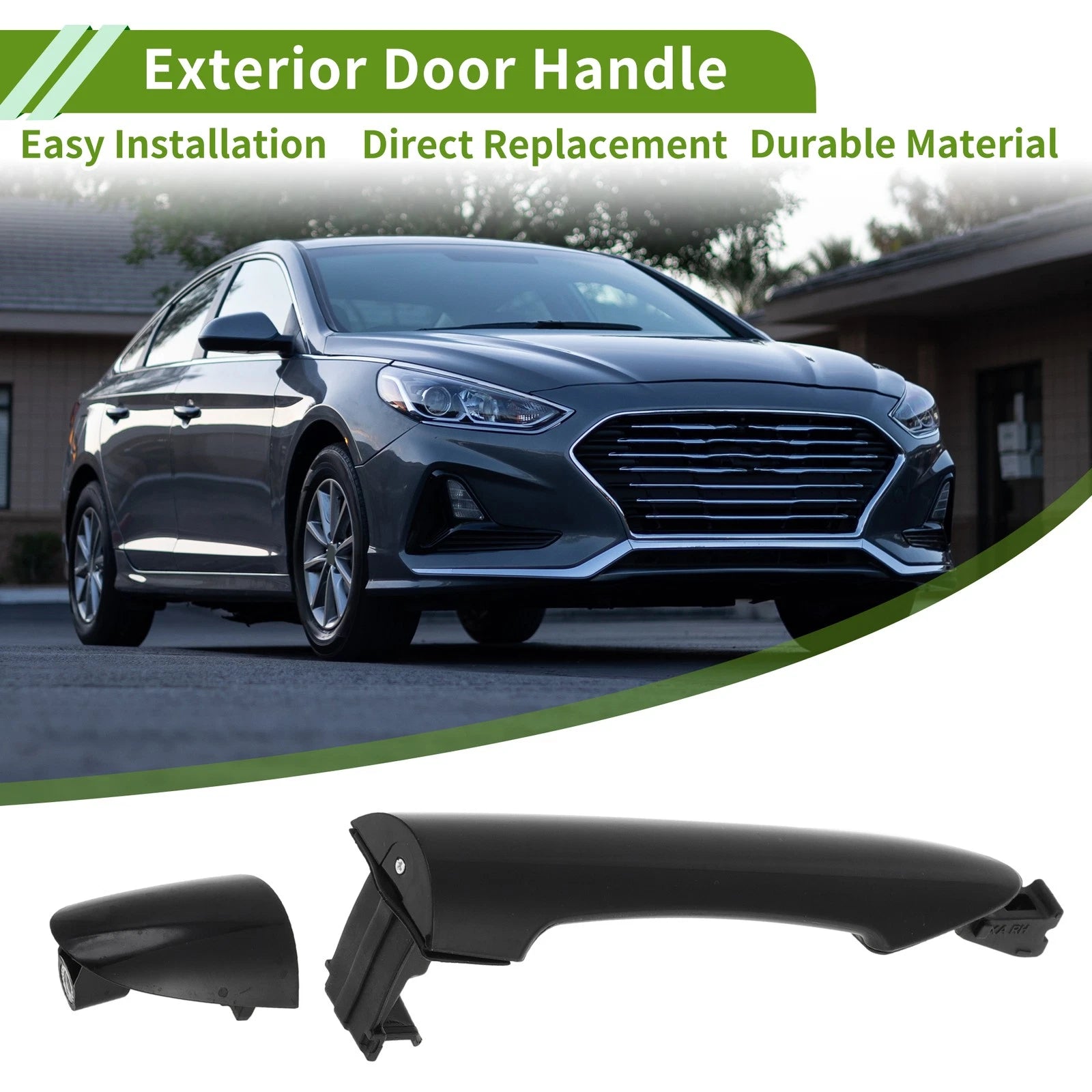 Exterior Door Handle for Kia Picanto (2011–2016) Black Rear Right