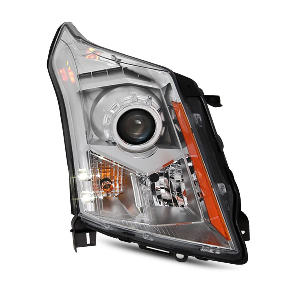 Halogen Headlight for Cadillac SRX (2010–2016) w/Bulb Chrome Right Side
