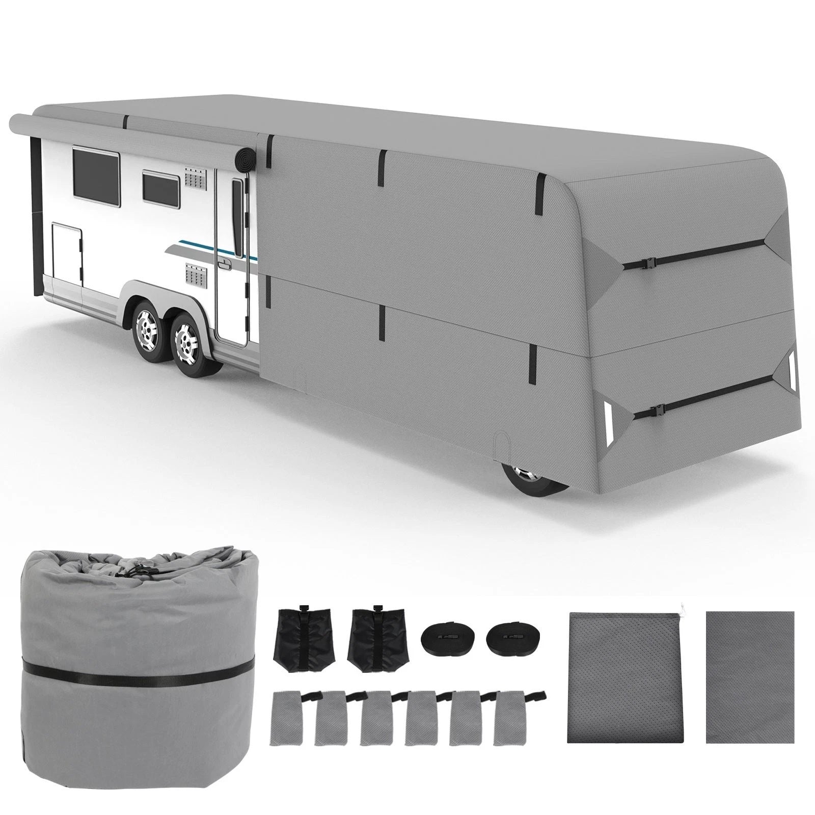 RV Cover for Class A Motorhome (31Ft-34Ft) Windproof Waterproof Non-Woven