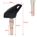 Uncut Blade Blank Key for Ducati Scrambler Icon (696–1198)