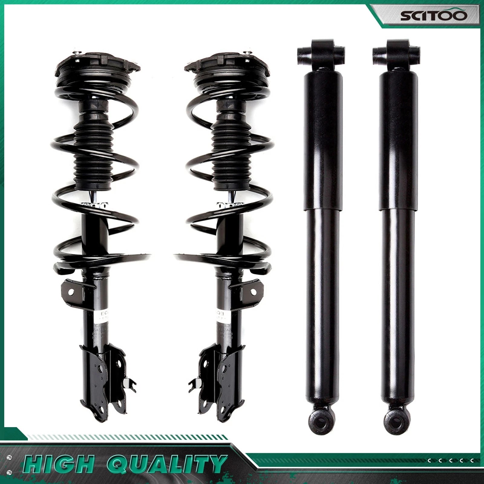 Set of 4 Front Struts & Rear Shocks for Nissan Rogue (2012–2013)