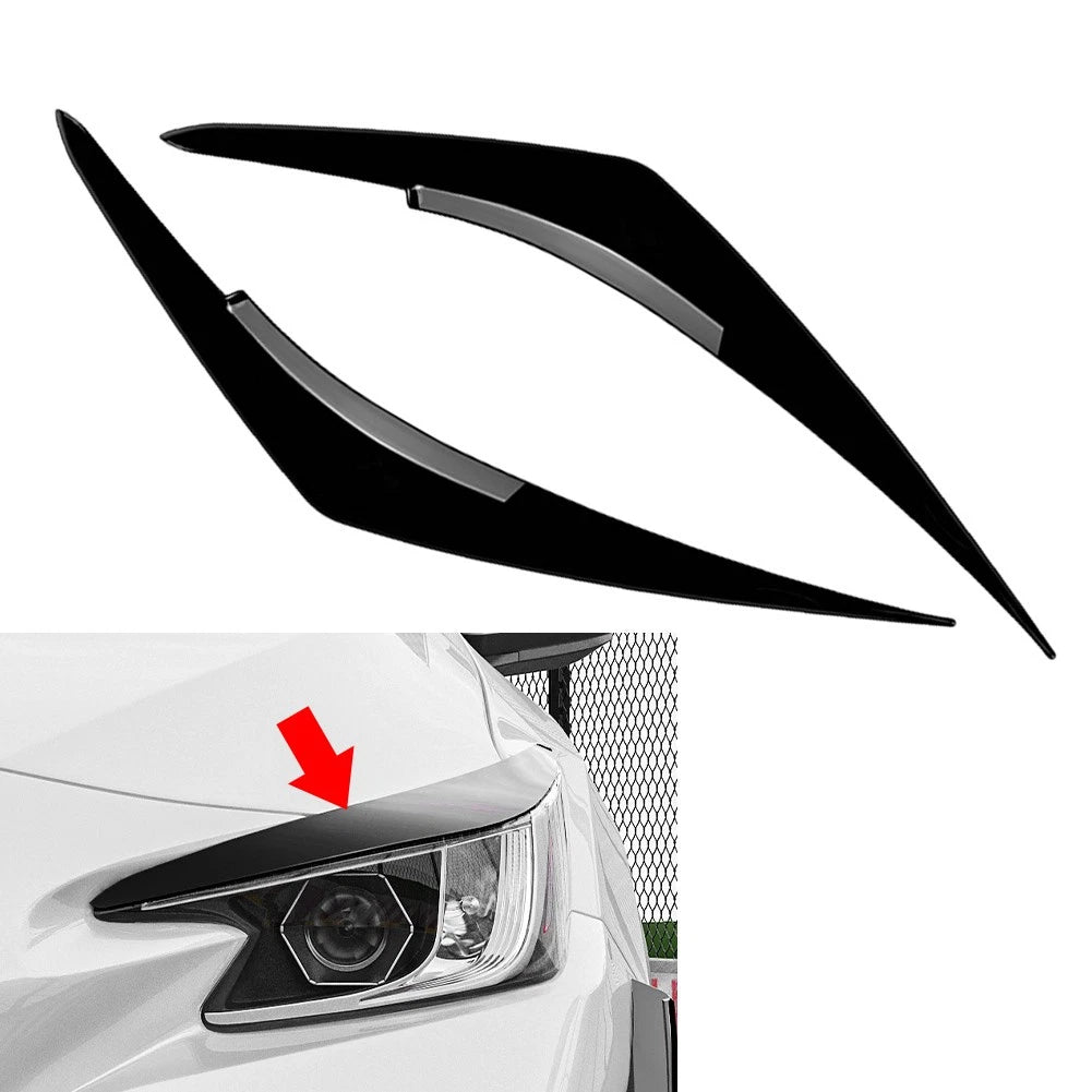 Headlight Eyebrow Eyelid Trim for Subaru WRX STI (2022–2025) - Glossy Black