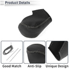 Gear Shift Knob Cover for BMW 3 Series (2004-2012) Black Grey Faux Leather