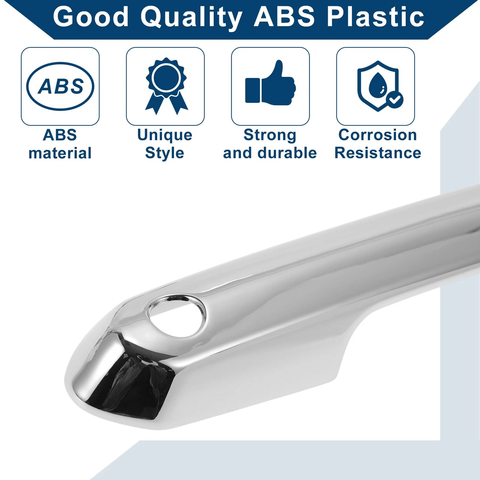 Car Door Handle Cover Trim for Toyota RAV4 (2019–2024) Silver Tone