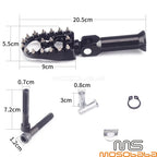Black Wide Fat Foot Pegs Footrest w/ Bracket for Harley Softail (2018-2023)
