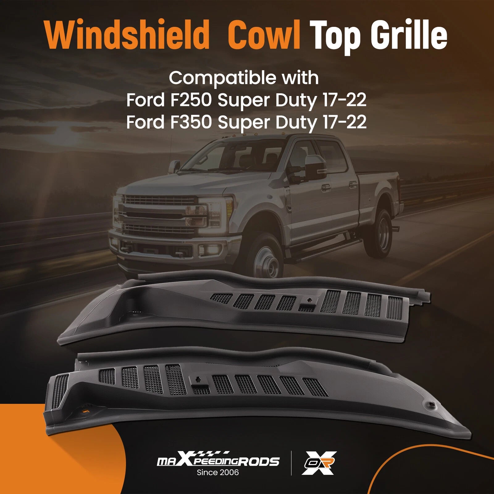 Windshield Wiper Cowl Panel for Ford F250 F350 F450 F550 (2017–2022)