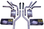 Dual Exhaust Kit for Chevy GMC C10 (1963–1972) - 2.5" Black Tips Side Exit
