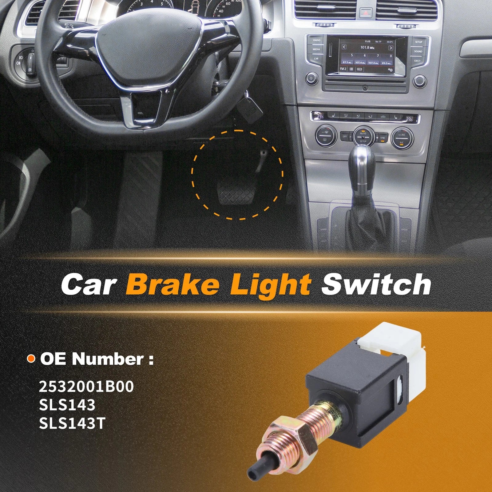 Brake Light Switch for Chevrolet Spectrum (1985–1988) 2532001B00